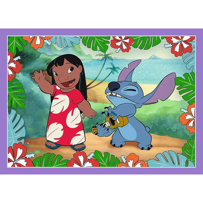 Trefl 4 az 1-ben puzzle (35,48,54,70 db-os) - Lilo és Stitch (34633)