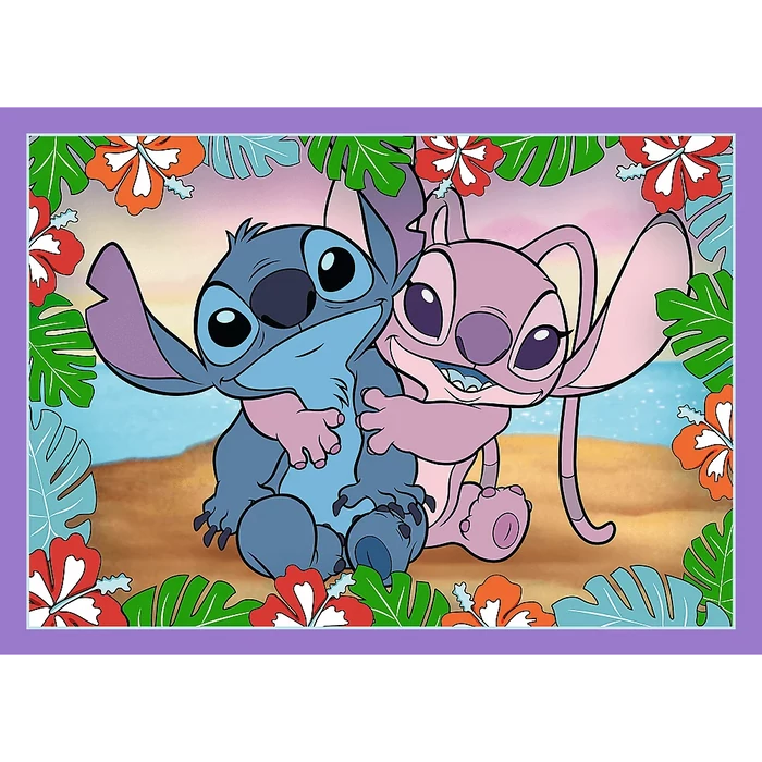 Trefl 4 az 1-ben puzzle (35,48,54,70 db-os) - Lilo és Stitch (34633)