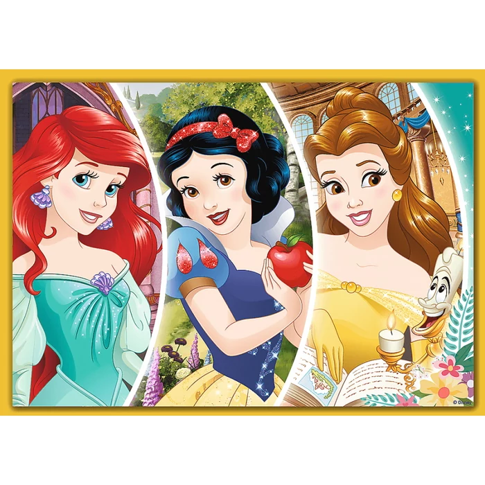 Trefl 34385 - Disney Princess - Boldog nap - 4 az 1-ben puzzle (35,48,54,70 db-os)