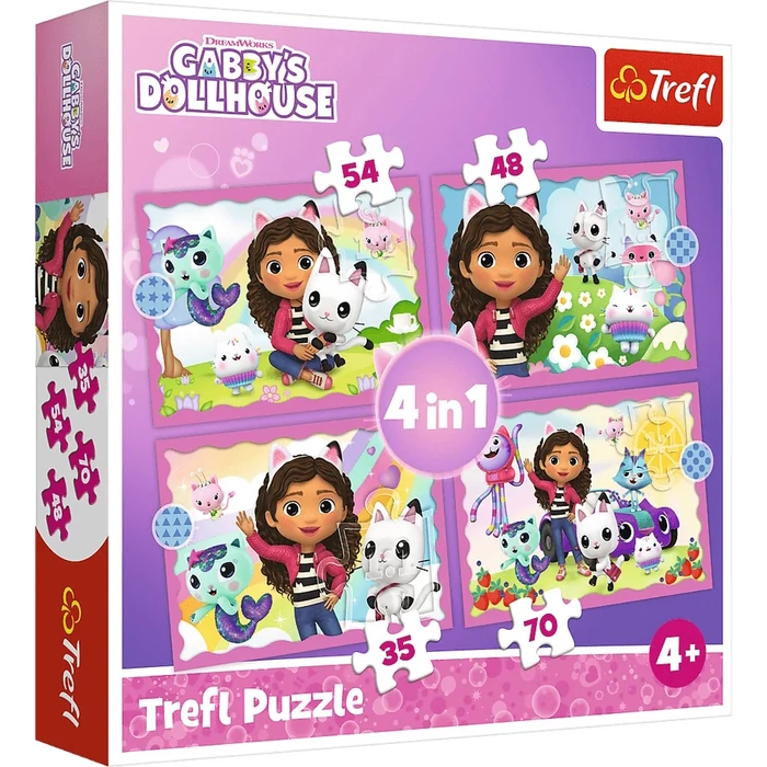 Trefl 34620 - Gabi babaháza - 4 az 1-ben puzzle (35,48,54,70 db-os)