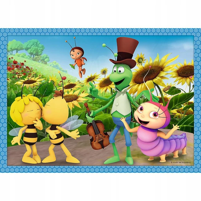 Trefl 34356 - Maja a méhecske - 4 az 1-ben (12, 15, 20, 24 db-os) puzzle