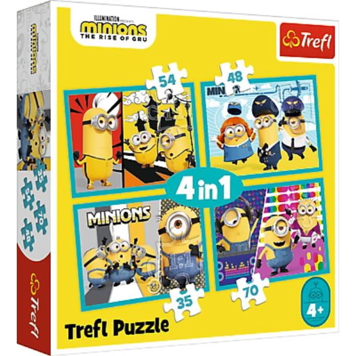 Trefl 34339 - Minyonok 2 - 4 az 1-ben puzzle (35,48,54,70 db-os)