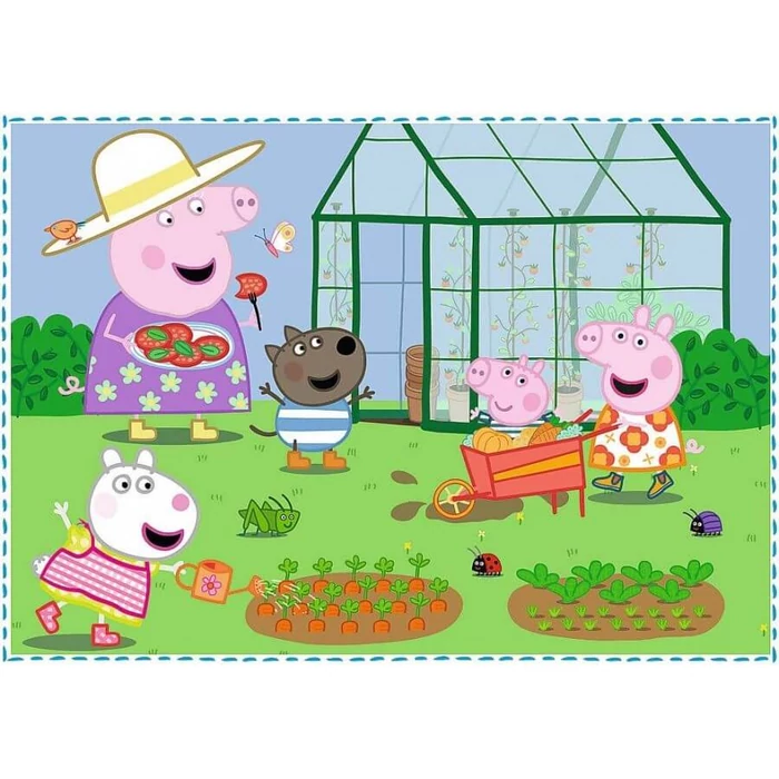 Trefl 34359 - Peppa malac - Peppa emlékei - 4 az 1-ben (12, 15, 20, 24 db-os) puzzle