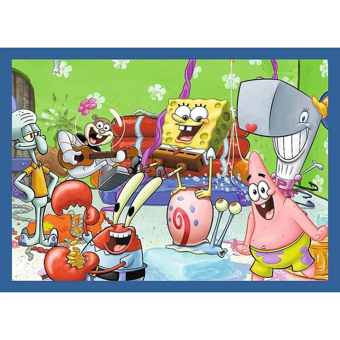 Trefl 34674 - Spongyabob - 4 az 1-ben puzzle (35,48,54,70 db-os)