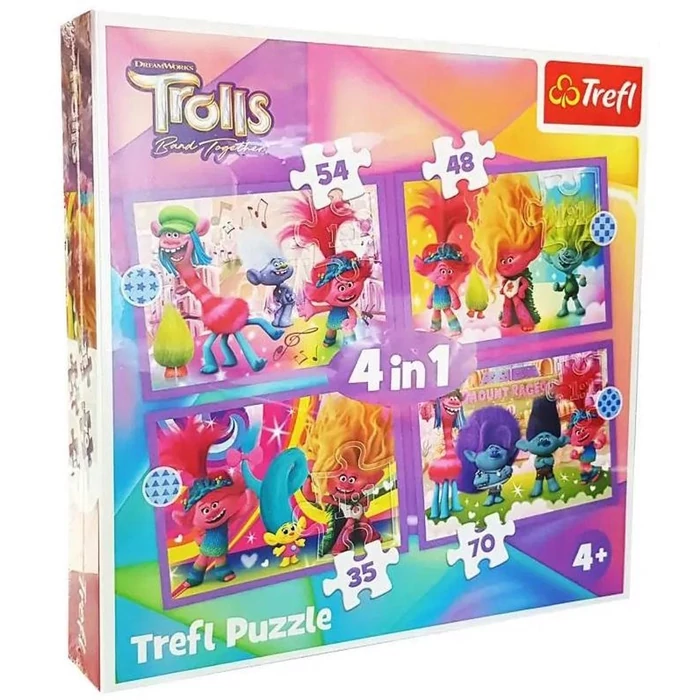 Trefl 34622 - Trollok - 4 az 1-ben puzzle (35,48,54,70 db-os)