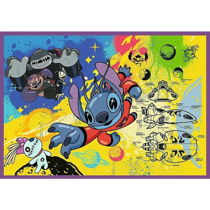 Trefl 13311 - Lilo és Stitch - 4 x 250 db-os puzzle
