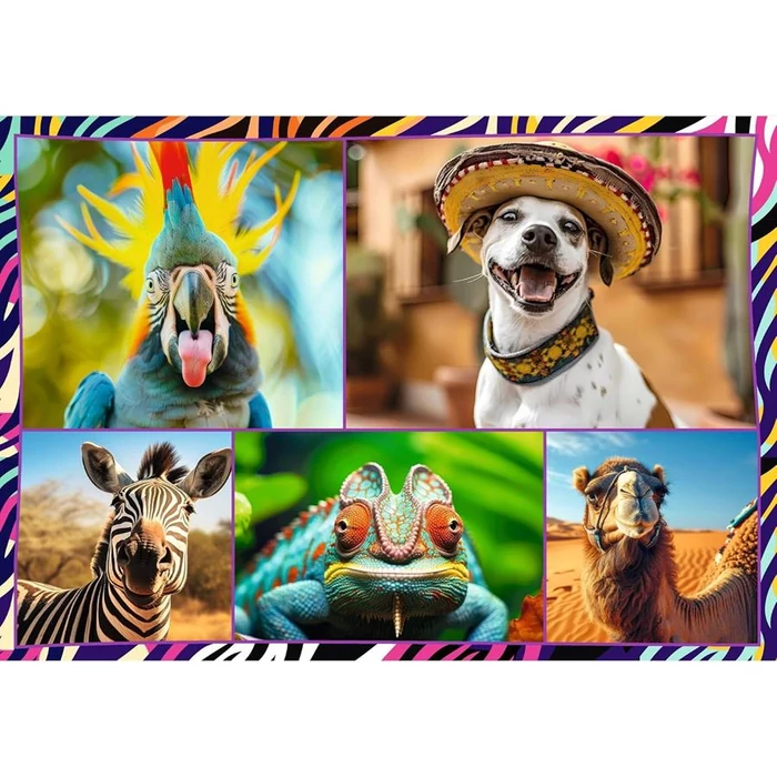Trefl 13313 - Mókás állatok - 4 x 250 db-os puzzle