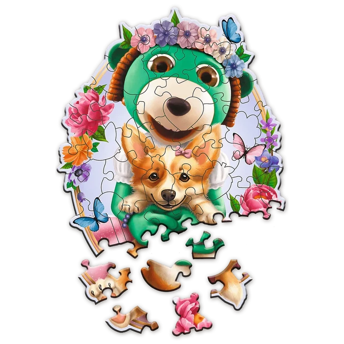 Trefl 20206 Wood Craft Shaped Prémium Fa Puzzle - Treflik család - 50 db-os puzzle