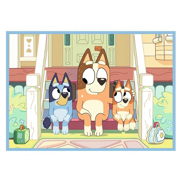 Trefl 34637 - Bluey világa - 4 az 1-ben (12, 15, 20, 24 db-os) puzzle