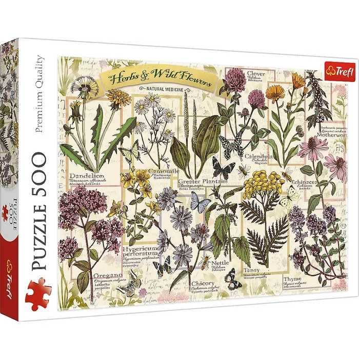 Trefl 37478 - Herbarium: Medicinal herbs - 500 db-os puzzle