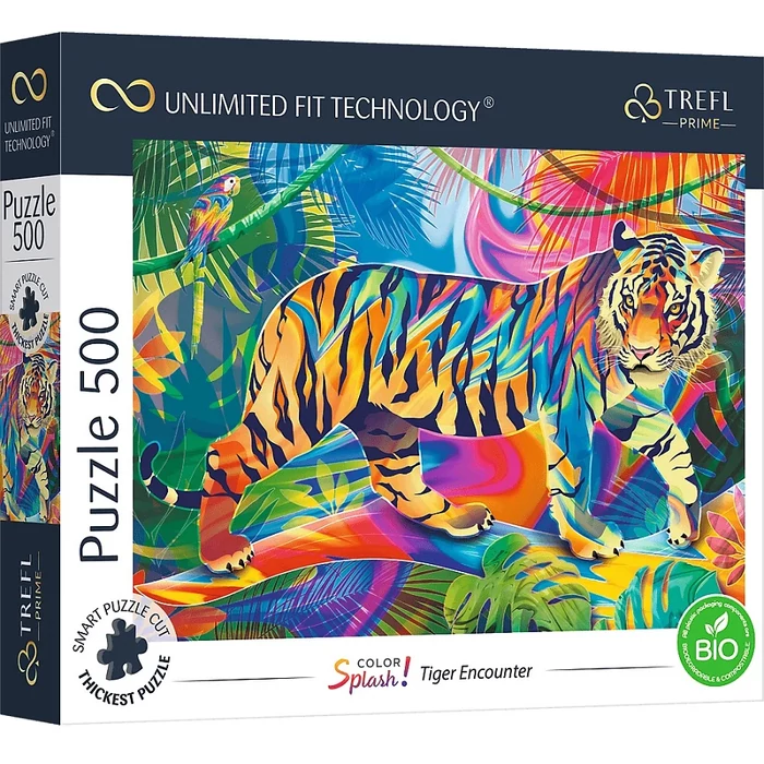 Trefl 37453 - Color Splash - Találkozás a tigrissel - 500 db-os UFT Prime puzzle