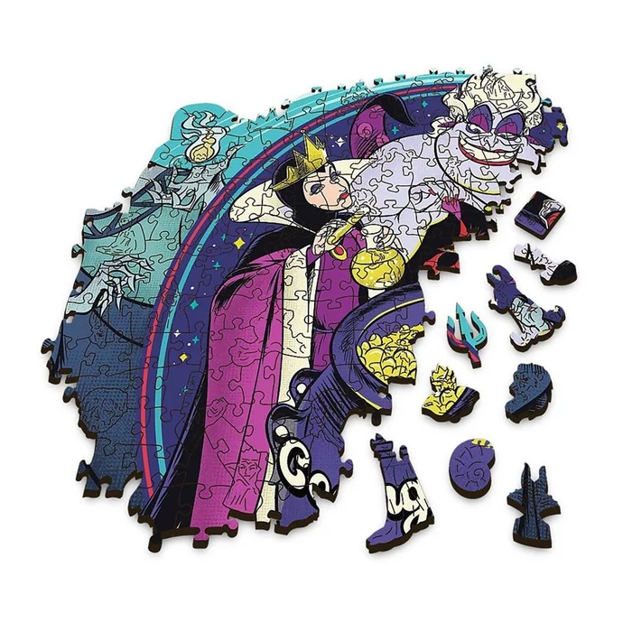 Trefl 20196 - Disney - Gonoszak - 505 db-os Wood Craft Prémium Fa Puzzle