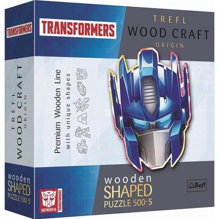 Trefl 20195 - Transformers - Optimus fővezér - 505 db-os Wood Craft Shaped Prémium Fa Puzzle