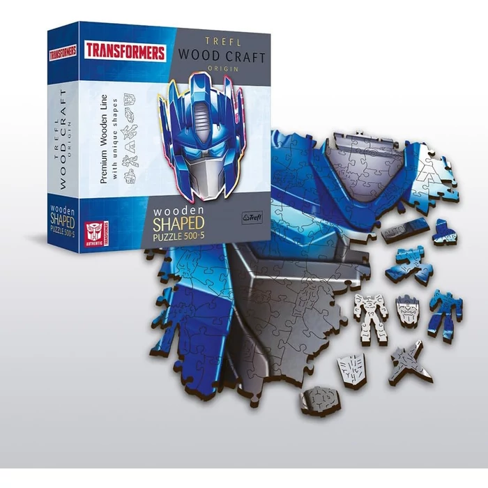 Trefl 20195 - Transformers - Optimus fővezér - 505 db-os Wood Craft Shaped Prémium Fa Puzzle