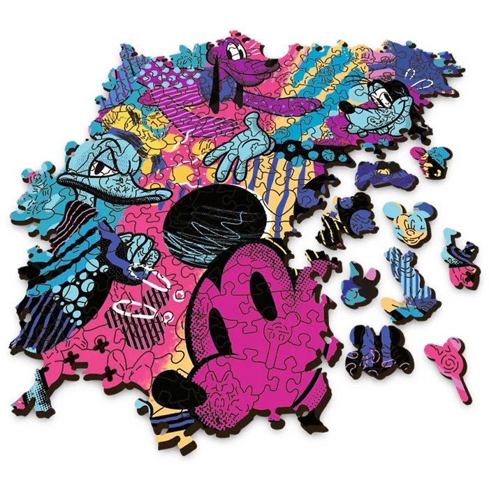 Trefl 505 db-os Wood Craft Shaped Prémium Fa Puzzle - Disney - Mickey Mouse (20168)