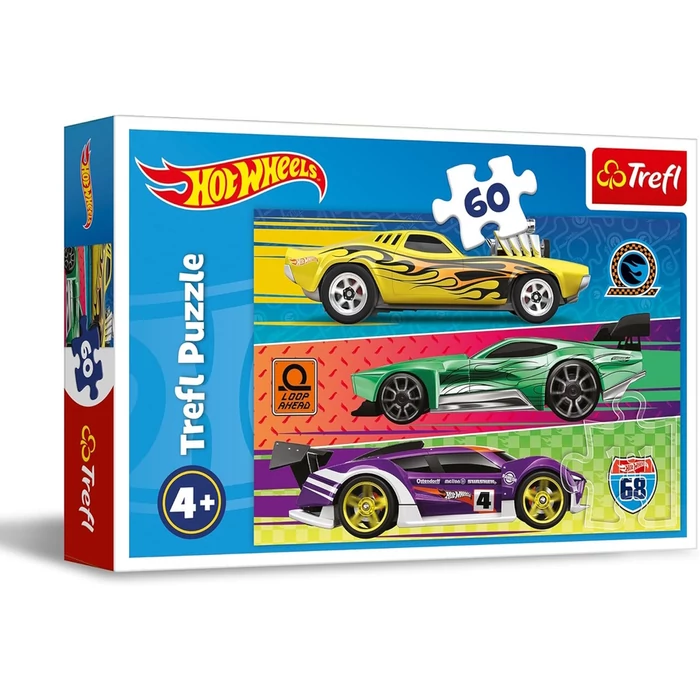 Trefl 17389 - Hot Wheels kisautók - 60 db-os puzzle - Puzzle 31-60 db