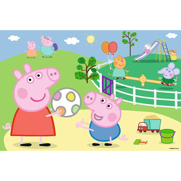 Trefl 17356 - Peppa malac - Vidám szórakozás - 60 db-os puzzle 