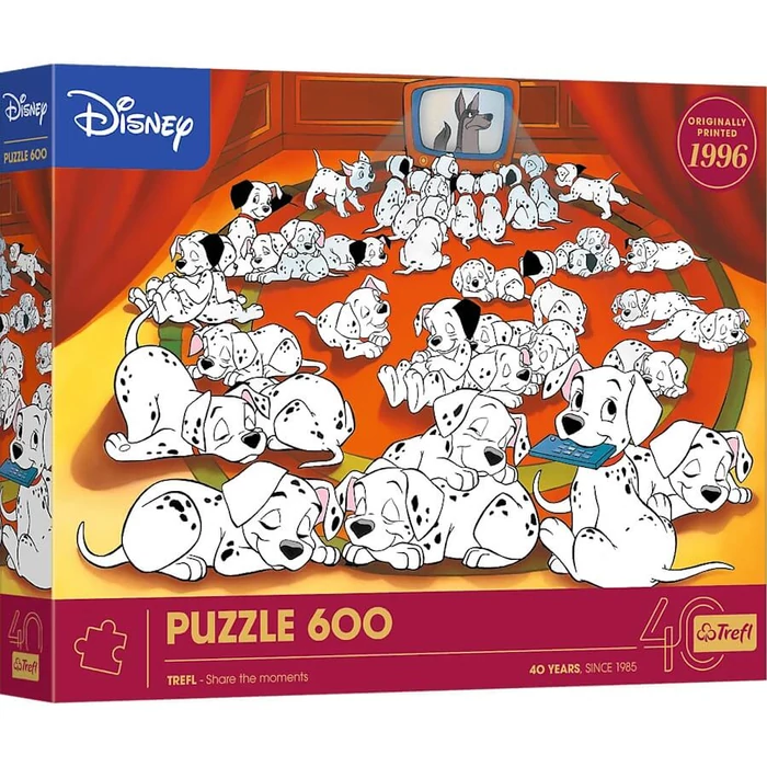 Trefl 37604 - 40 Éves Jubileum - Disney - 101 kiskutya - 600 db-os puzzle