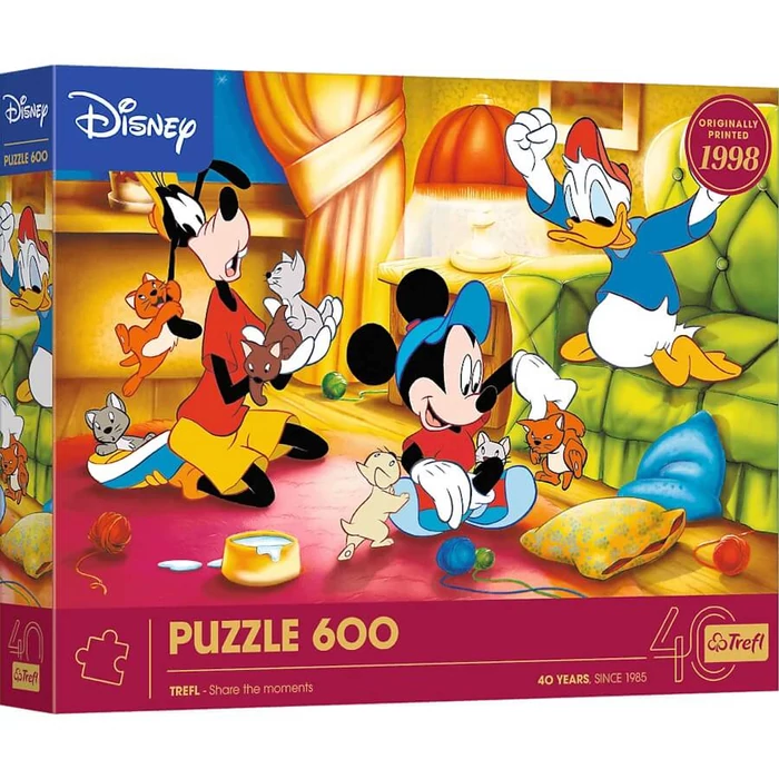 Trefl 37601 - 40 Éves Jubileum - Disney - Mickey Egér és Barátai - 600 db-os puzzle