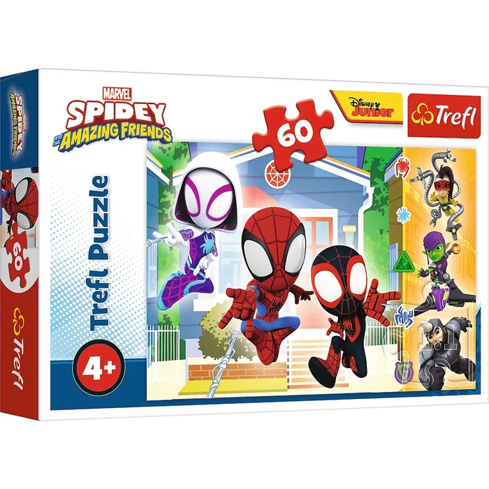Trefl 17371 - Marvel - Spidey and His Amazing Friends - 60 db-os puzzle ...