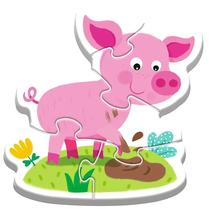 Trefl 36127 - Egy farmon - Első Baby puzzle táskában
