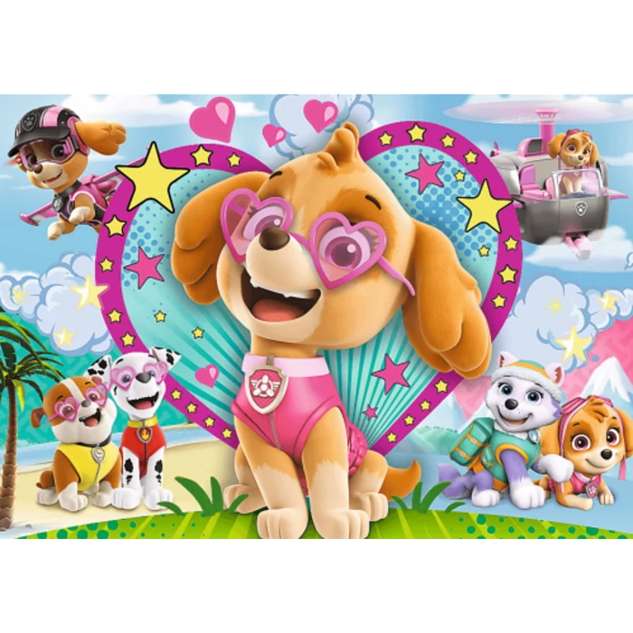 Trefl 14818 - Mancs őrjárat - Skye - 100 db-os Csillám puzzle
