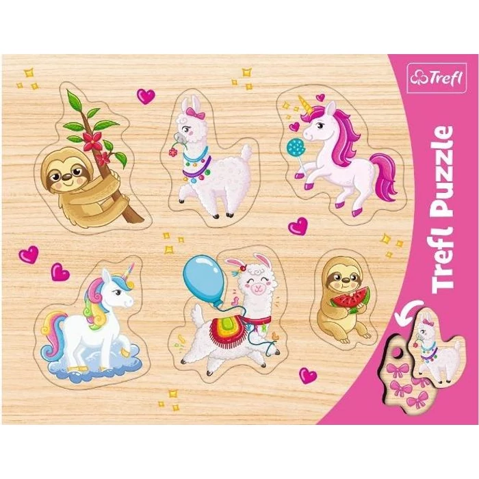 Trefl 31311- Unikornis- 6 db-os fahatású forma puzzle