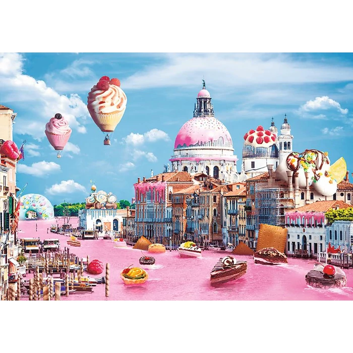 Trefl 10598 - Funny Cities - Édességek Velencében - 1000 db-os puzzle