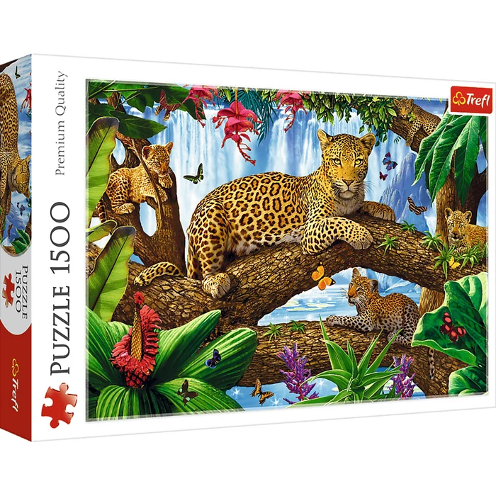 Trefl 26160 - Leopárdok a fák között - 1500 db-os puzzle