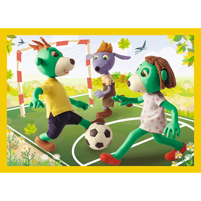 Trefl 34358 - A Treflik család együtt szórakozik - 4 az 1-ben (12, 15, 20, 24 db-os) puzzle