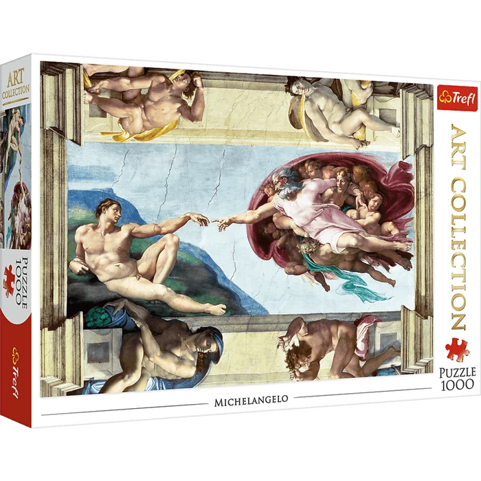 Trefl 10590 - Michelangelo - Ádám teremtése - 1000 db-os puzzle Art