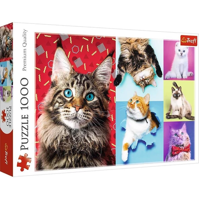 Trefl 10591 - Boldog macskák - 1000 db-os puzzle