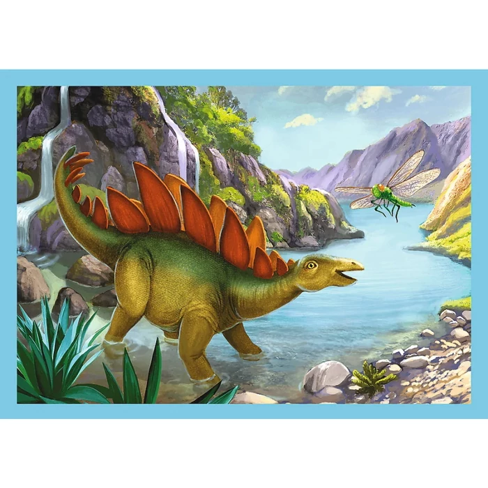 Trefl 34609 - Csodálatos dinoszauruszok - 4 az 1-ben puzzle (12,15,20,24 db-os)