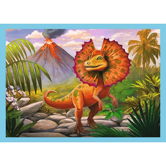 Trefl 34609 - Csodálatos dinoszauruszok - 4 az 1-ben puzzle (12,15,20,24 db-os)