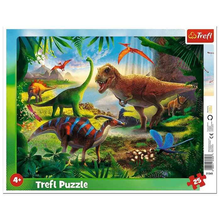 Trefl 31343 - Dinoszauruszok - 25db-os keretes puzzle