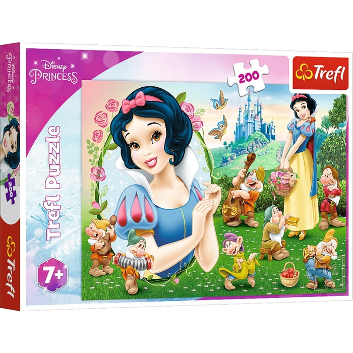 Trefl 13278 - Disney Princess - Hófehérke és a hét törpe - 200 db-os puzzle