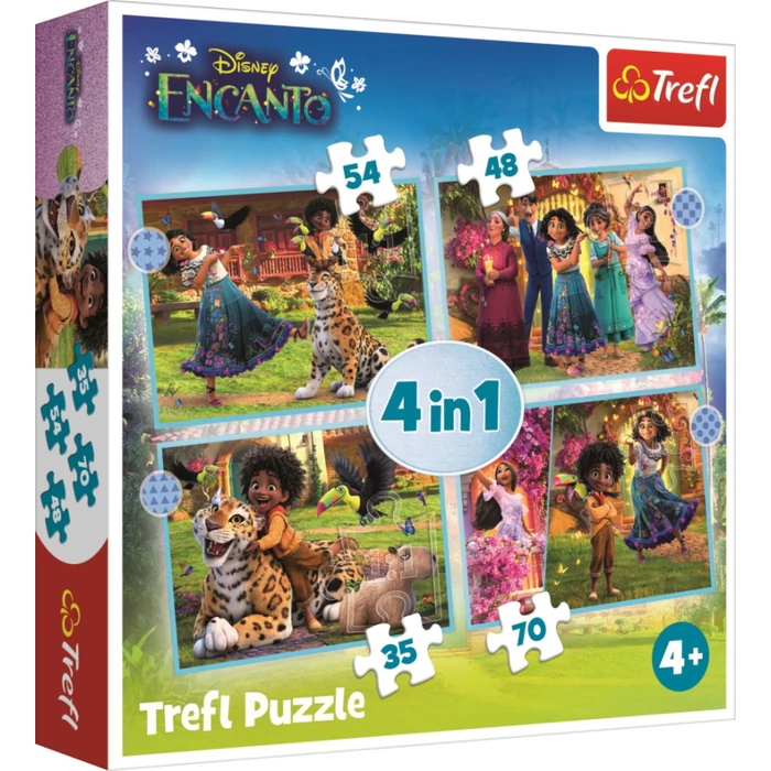 Trefl 34615 - Encanto - 4 az 1-ben puzzle (35,48,54,70 db-os)