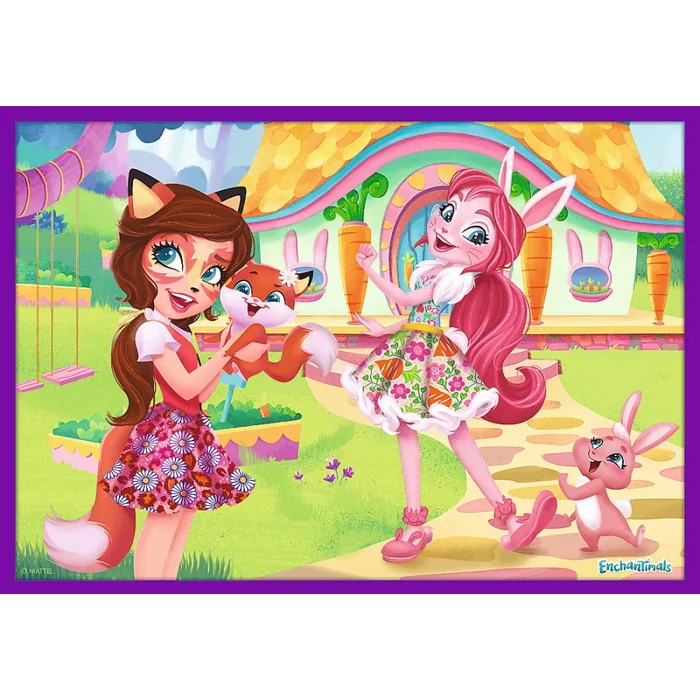 Trefl 90384 - Enchantimals - Barátok - 10 az 1-ben puzzle (20,35,48 db-os)