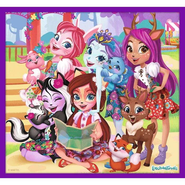 Trefl 90384 - Enchantimals - Barátok - 10 az 1-ben puzzle (20,35,48 db-os)