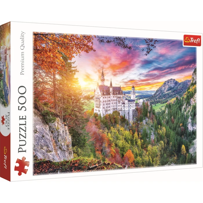 Trefl 37427 - Kilátás a Neuschwanstein kastélyra - 500 db-os puzzle