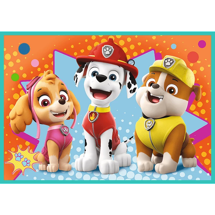 Trefl 34346 - Mancs őrjárat - Boldog csapat - 4 az 1-ben (12, 15, 20, 24 db-os) puzzle