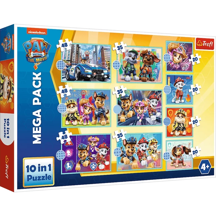 Trefl 10 az 1-ben puzzle (48, 35, 20) Mancsőrjárat - Mega pack (90391)