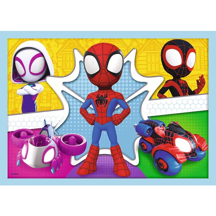 Trefl 34611 - Marvel - Spidey and his amazing friends - 4 az 1-ben puzzle (12,15,20,24 db-os)