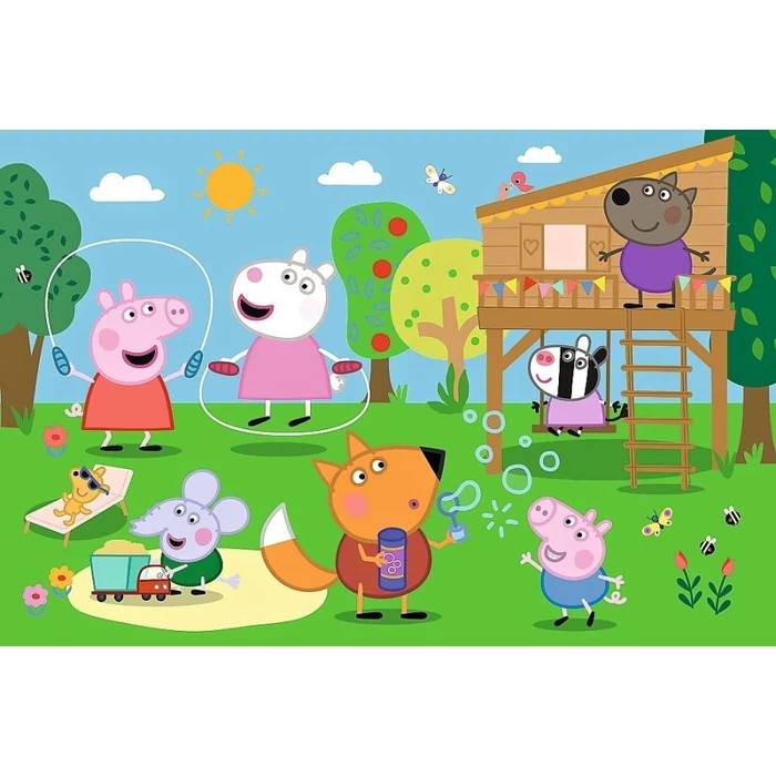 Trefl 14342 - Peppa Malac - Játszótéri móka - 24 db-os Maxi puzzle
