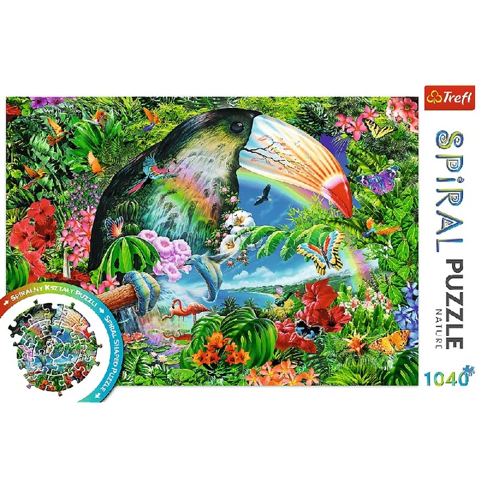 Trefl 40014 - Trópusi állatok - 1040 db-os Spirál puzzle