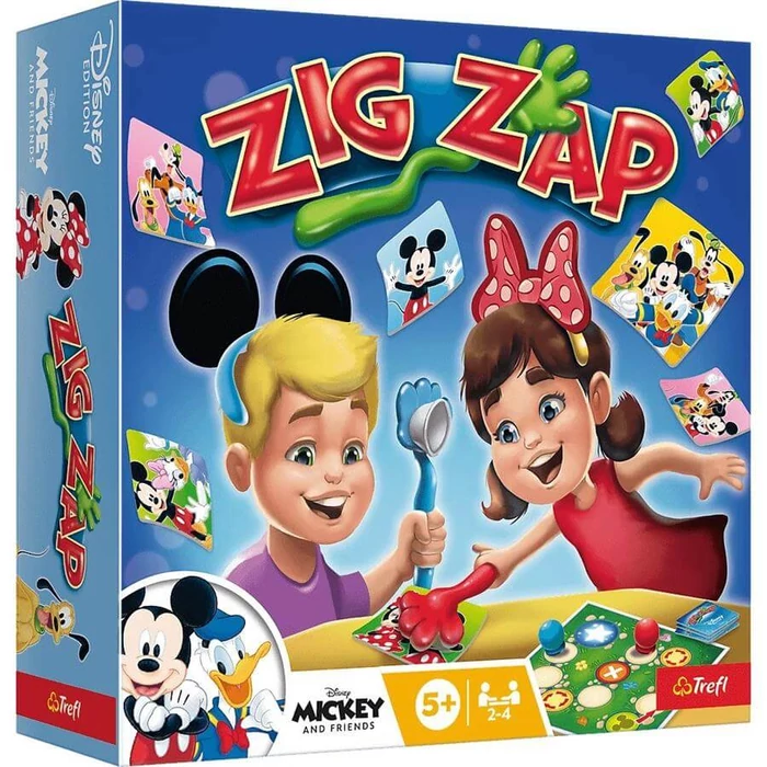 Trefl 02438 - Mickey egér és barátai - Zig Zap társasjáték társasjáték