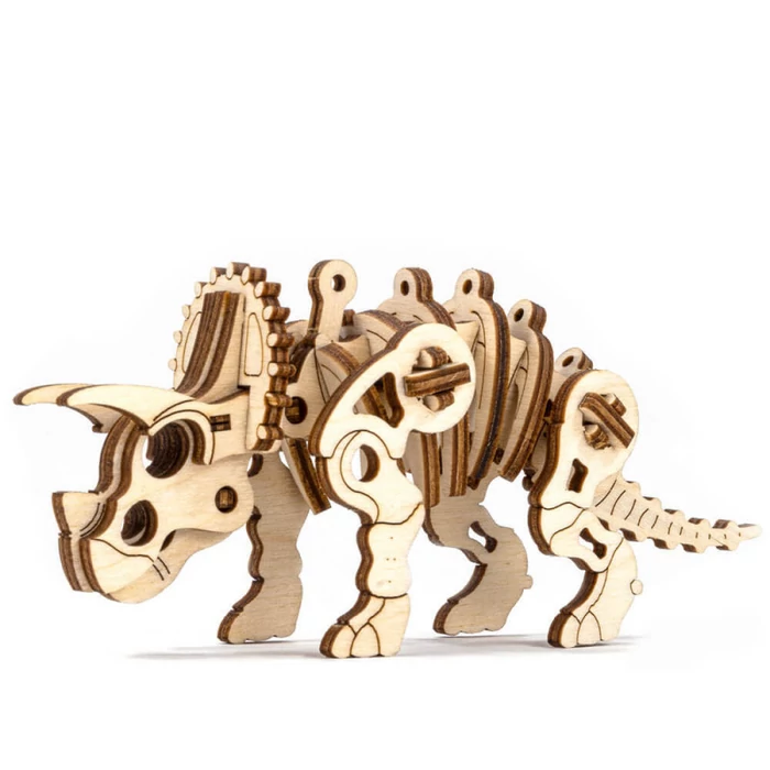 Wooden City MB-019 - Triceratops - 40 db-os fa puzzle