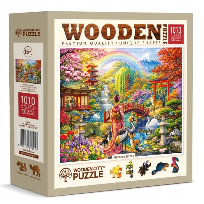 Wooden City NB0823-XL - Japanese Garden - 1010 db-os fa puzzle