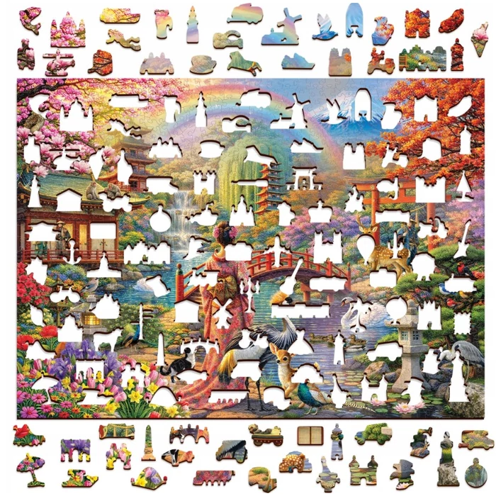 Wooden City NB0823-XL - Japanese Garden - 1010 db-os fa puzzle