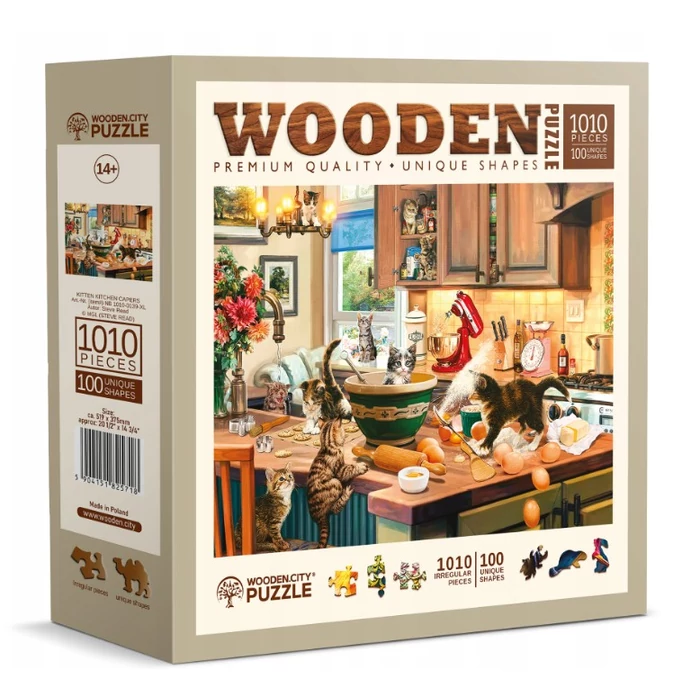 Wooden City NB0825-XL - Royal Cats - 1010 db-os fa puzzle
